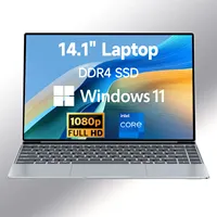 14.1-inch Laptop Windows 11 16GB RAM DDR4 2TB SSD Intel N3700 Full HD Office PC with Backlight Fingerprint Laptop Macbook Air