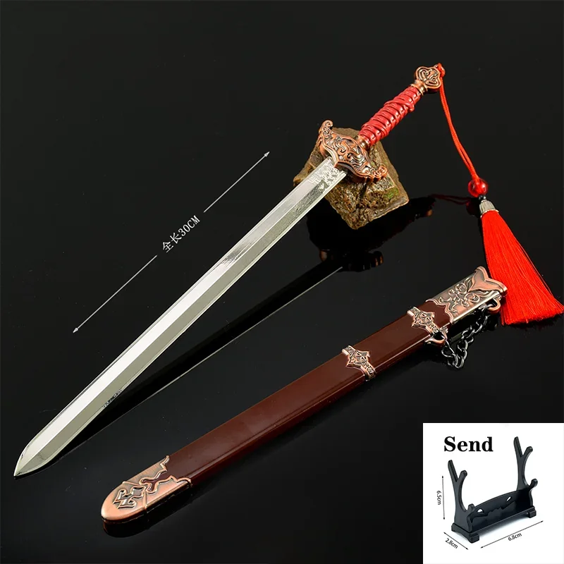 

30cm Naraka Bladepoint Figure Game Peripherals Gentleman's Sword Sheathed Toy Decorate Sword Metal Crafts Model Collections Gift