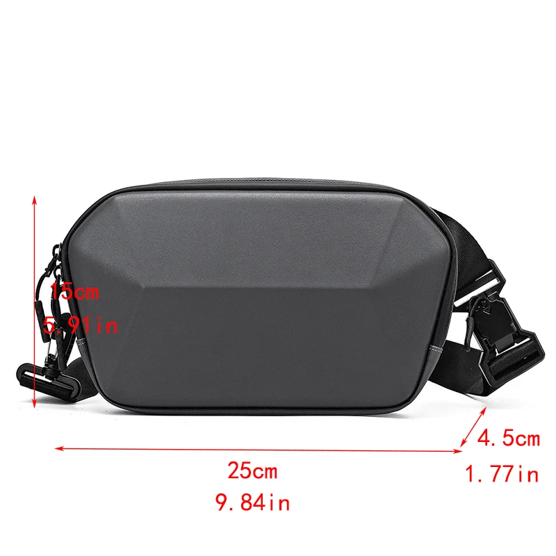 Waterproof Riding Crossbody Bags for Men Fashion Solid Color Business Chest Packs Travel Storage Fanny Pack Waist Bag