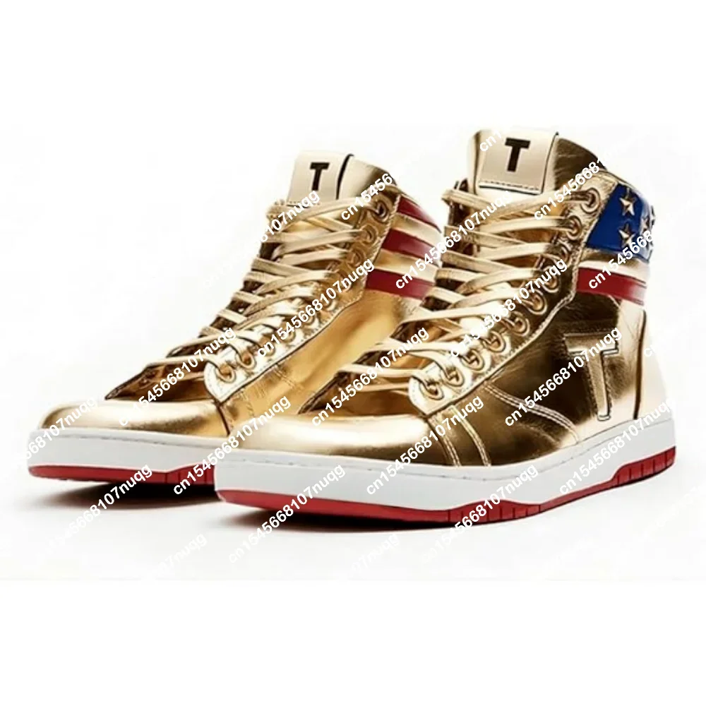 Gold Trump Shoes 2024 MAGA Never Surrender Shoe Sneaker Basketball Mens Womens Casual Boots Road Shoe Big Size 47