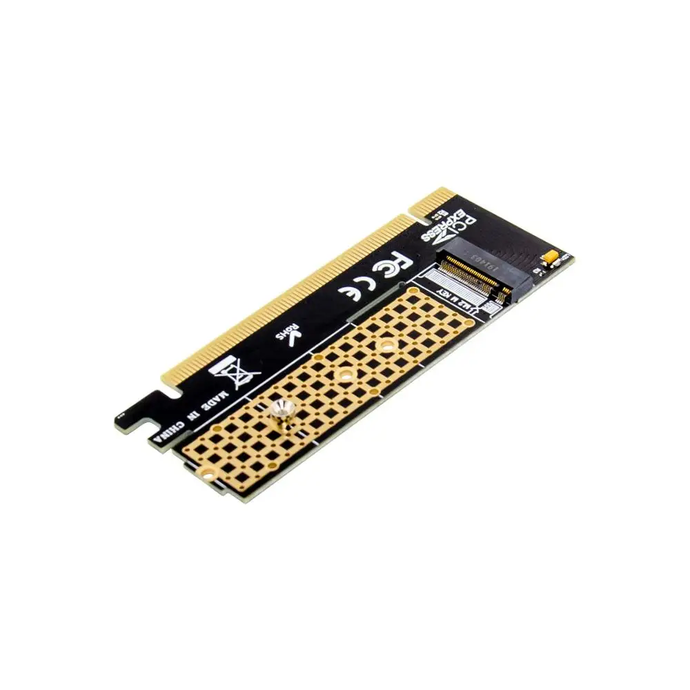 Адаптер PCIe 3.0 x16 NVme SSD M.2 Key M NVMe 2280 SSD Riser Card