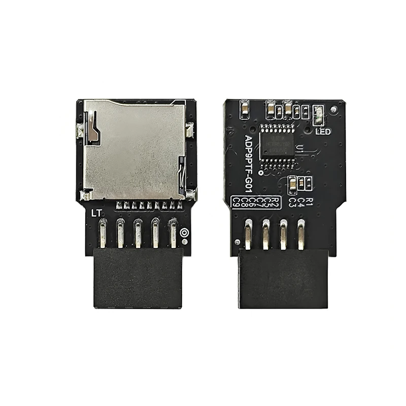 Motherboard USB2.0 9Pin to TF Memory Card Reader Internal Motherboard 9 Pin To TF Slot Adapter 9-Pin USB 2.0 Extender Card Riser
