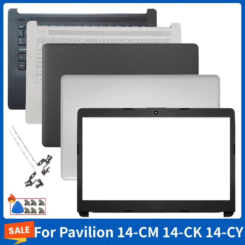 Novo para pavilion 14-ck 14-cm 14-cy 14-dg 14q-cs 240 245 g7 TPN-I131 lcd capa traseira/moldura frontal/teclado dos eua apoio para as mãos/capa inferior