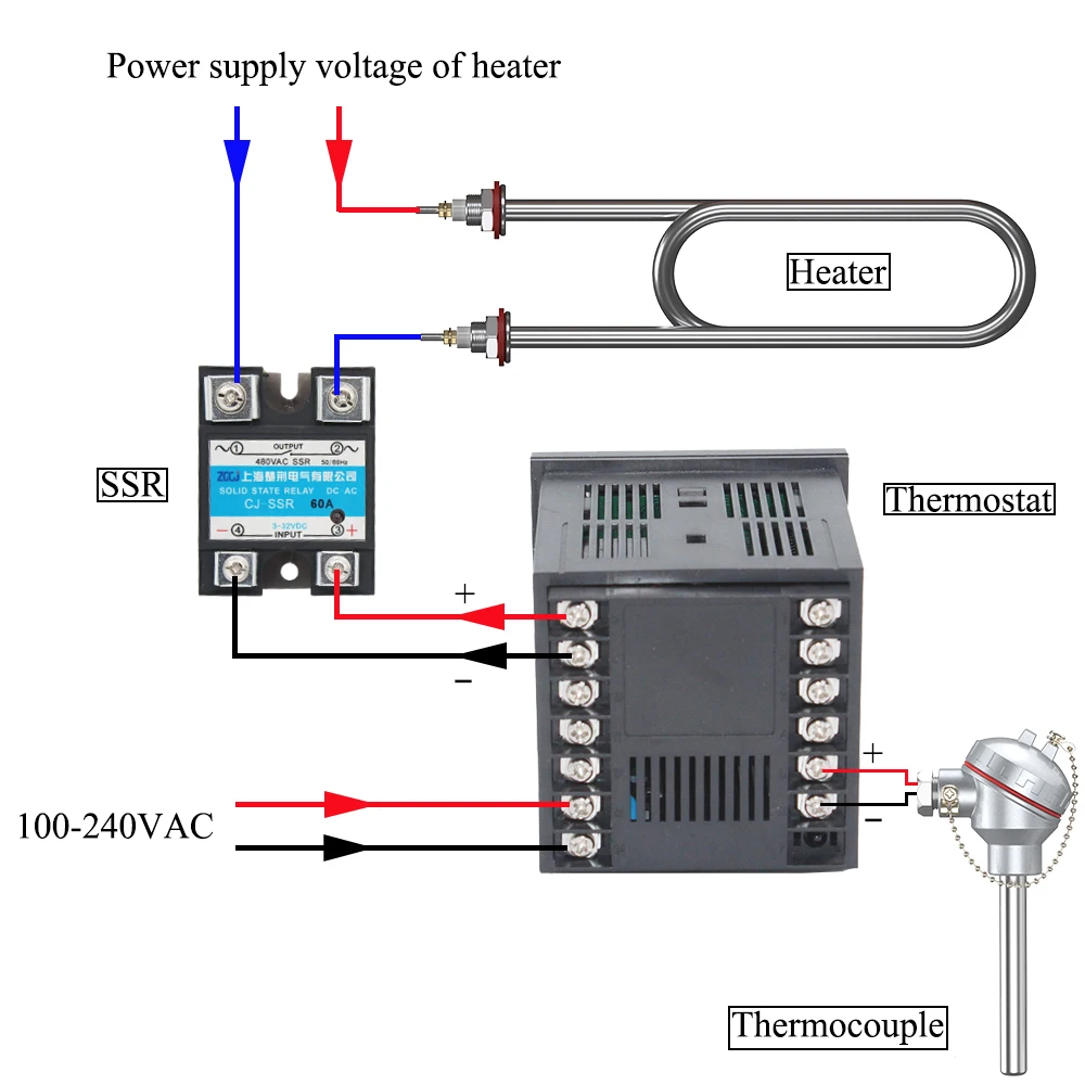 Digital Time Thermostat with Timer function 0-9999s output 220VAC and SSR -50~1372\'C Temperature controller thermal regulator