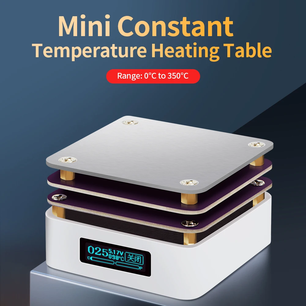 

PD 65W Mini Hot Constant Temperature Heating Table Digital Display Adjustable Type-C Soldering Heating Plate Preheating Platform