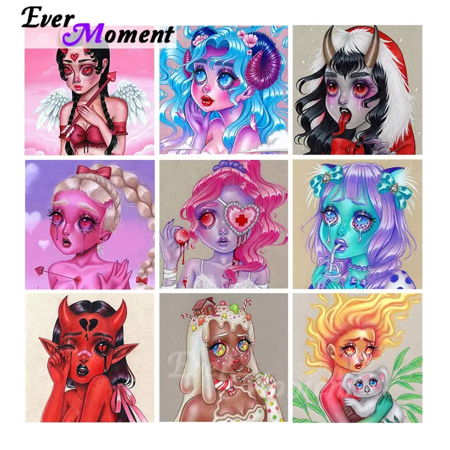 

Ever Moment Diamond Painting Cross Stitching Fantasy Cartoon Full Drill Square Canvas Drawing Sets Crafts DIY 3F2619