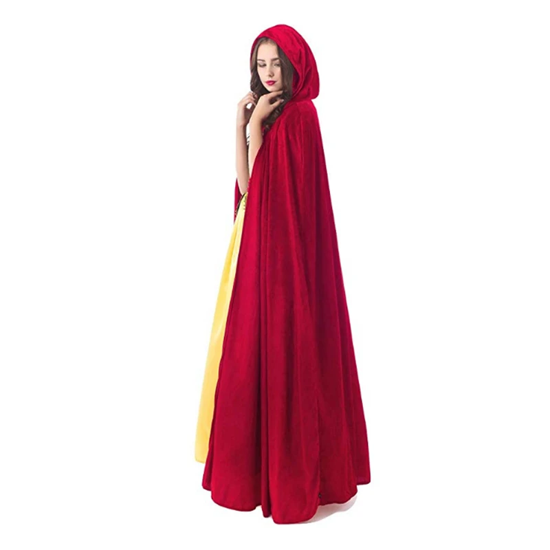 

Long Velvet Shawl Cloak Hooded Cloak Snow White Cinderella Princess Cloak Halloween Christmas Cosplay coat Cloaks