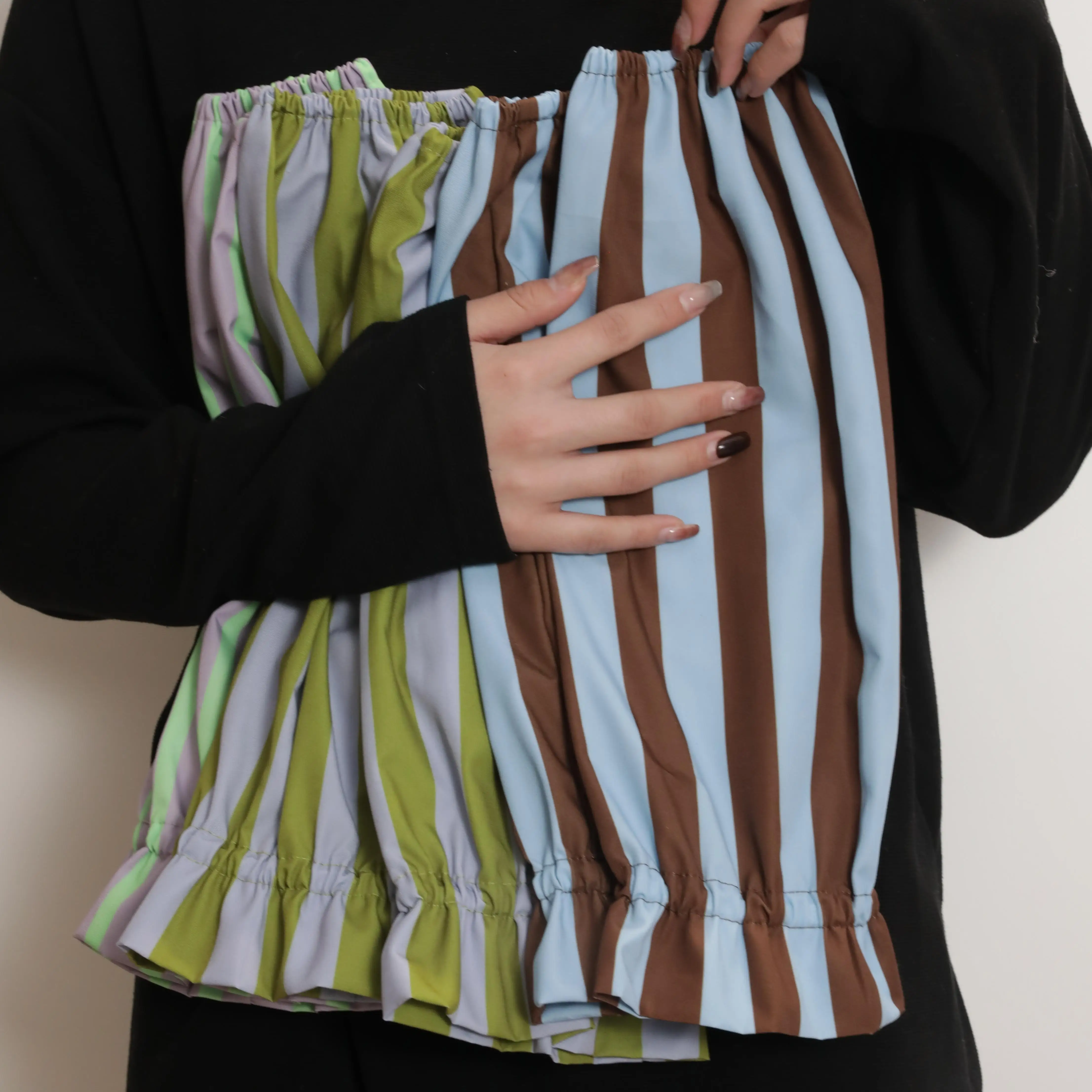 زوج واحد من الأكمام المنقوشة العمودية، متينة ومقاومة للبقع، حماية للذراع، مناسبة للطهي في المكتب والمطبخ #3