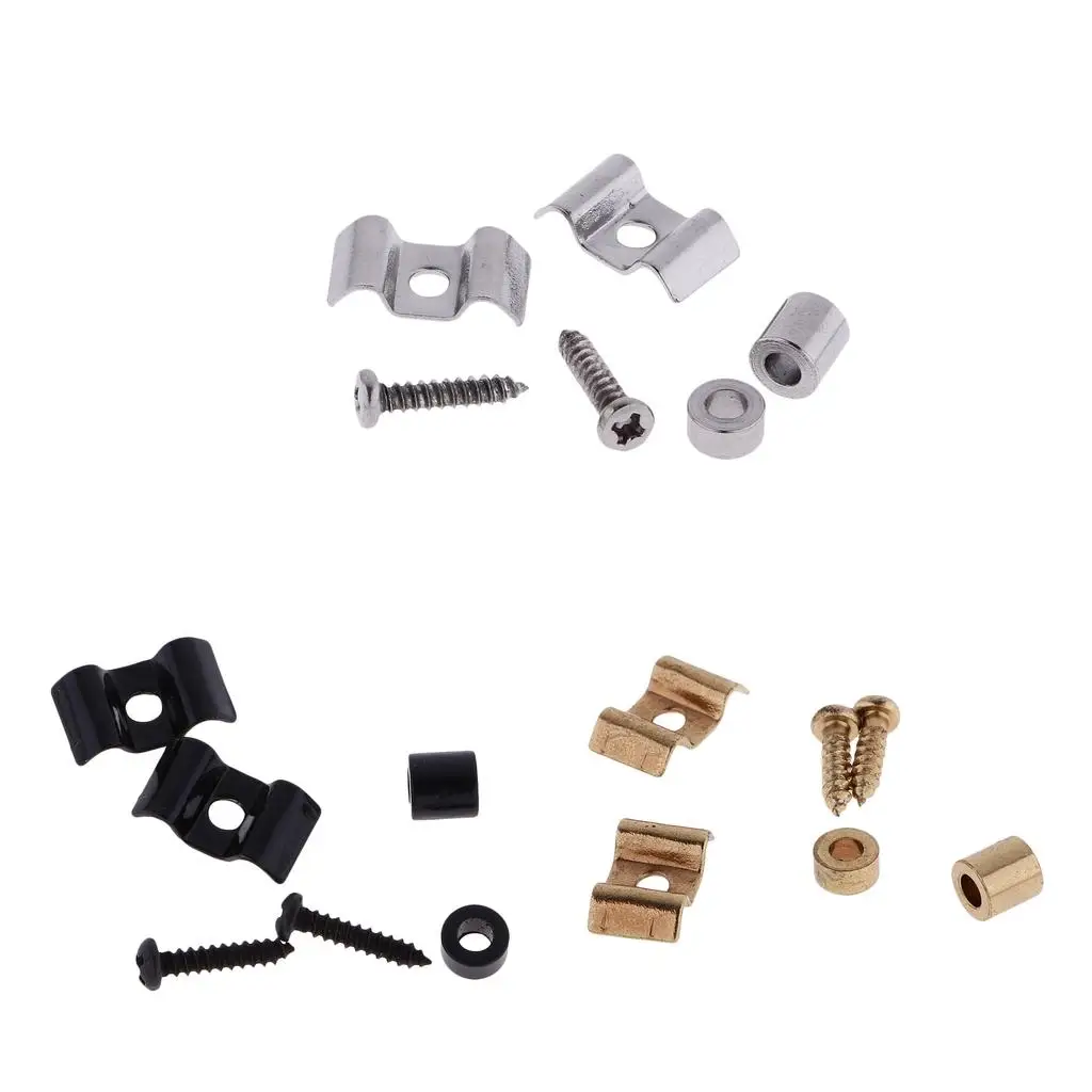 Metal Guide Retainer Roller String Tree W Shape Button Electric Guitar Parts Replacement for Guitar Maintenance