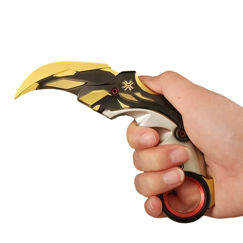 Coluchillos de garra Valorant Karambit de 16cm/8cm/5cm, llavero de juguete, modelo de arma Balisong de campeones, juego de Cosplay de aleación, regalos periféricos para niños