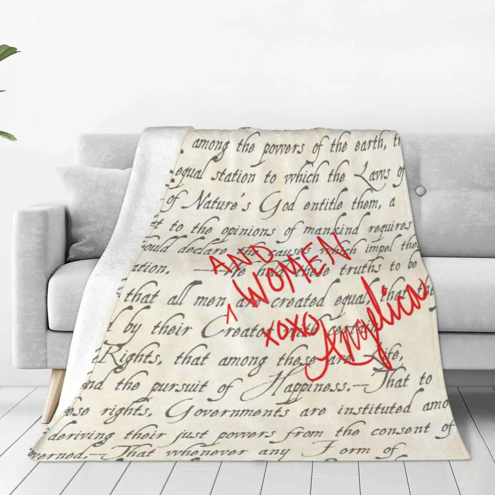 Include Women In The Sequel Hot Sale Printing High Qiality Warm Flannel Blanket Schuyler Sisters Angelica Schuyler Werk Thomas