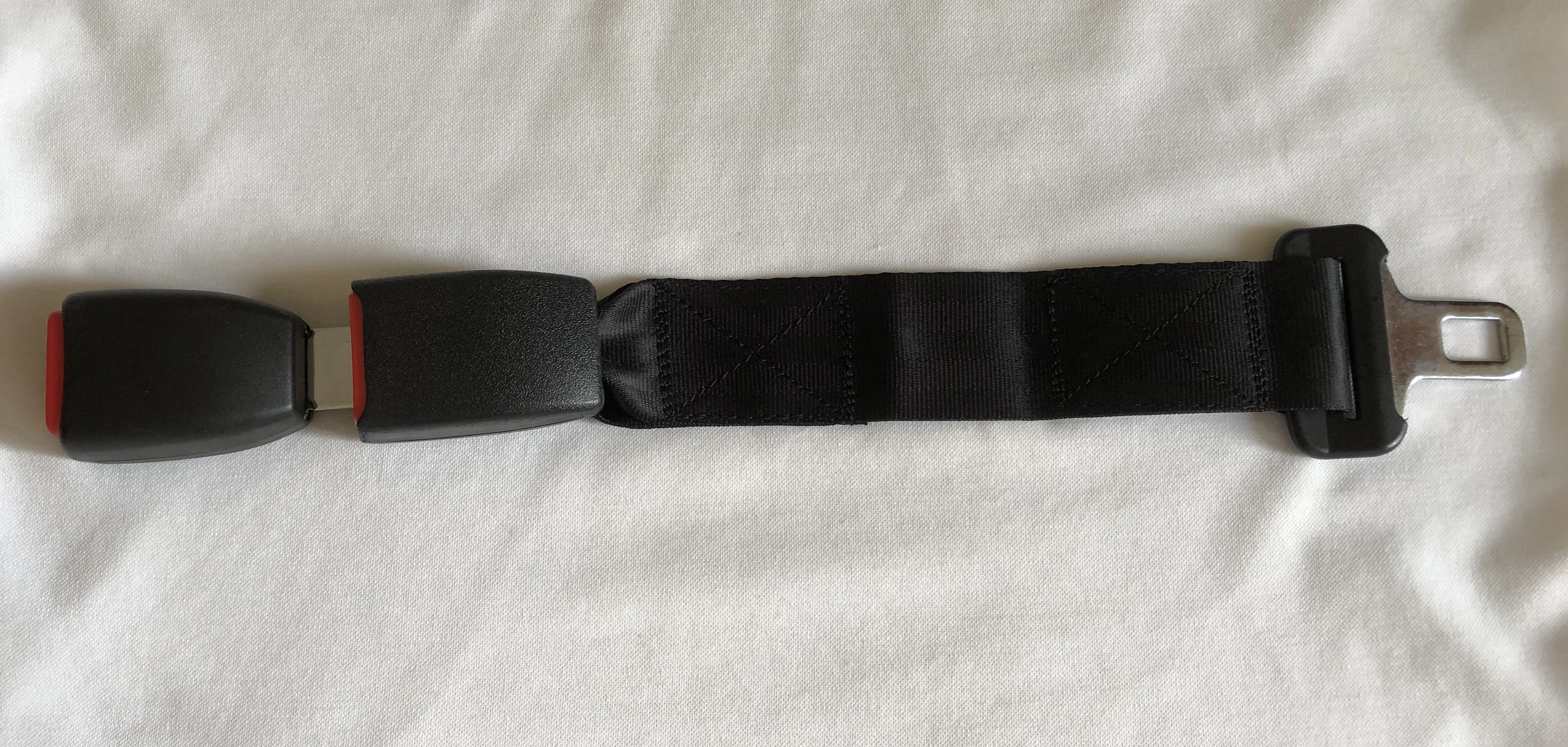 Seat Belt Extender Extension For 25mm Wide Buckle Add 110mm Black  Color Fit  Hyundai Santa cars