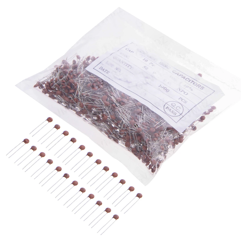 100PCS 50V Ceramic Disc Capacitor Radial Lead Multiple Capacitance Options 10NF 15NF 20NF 47NF 1PF 3PF 22PF 150PF