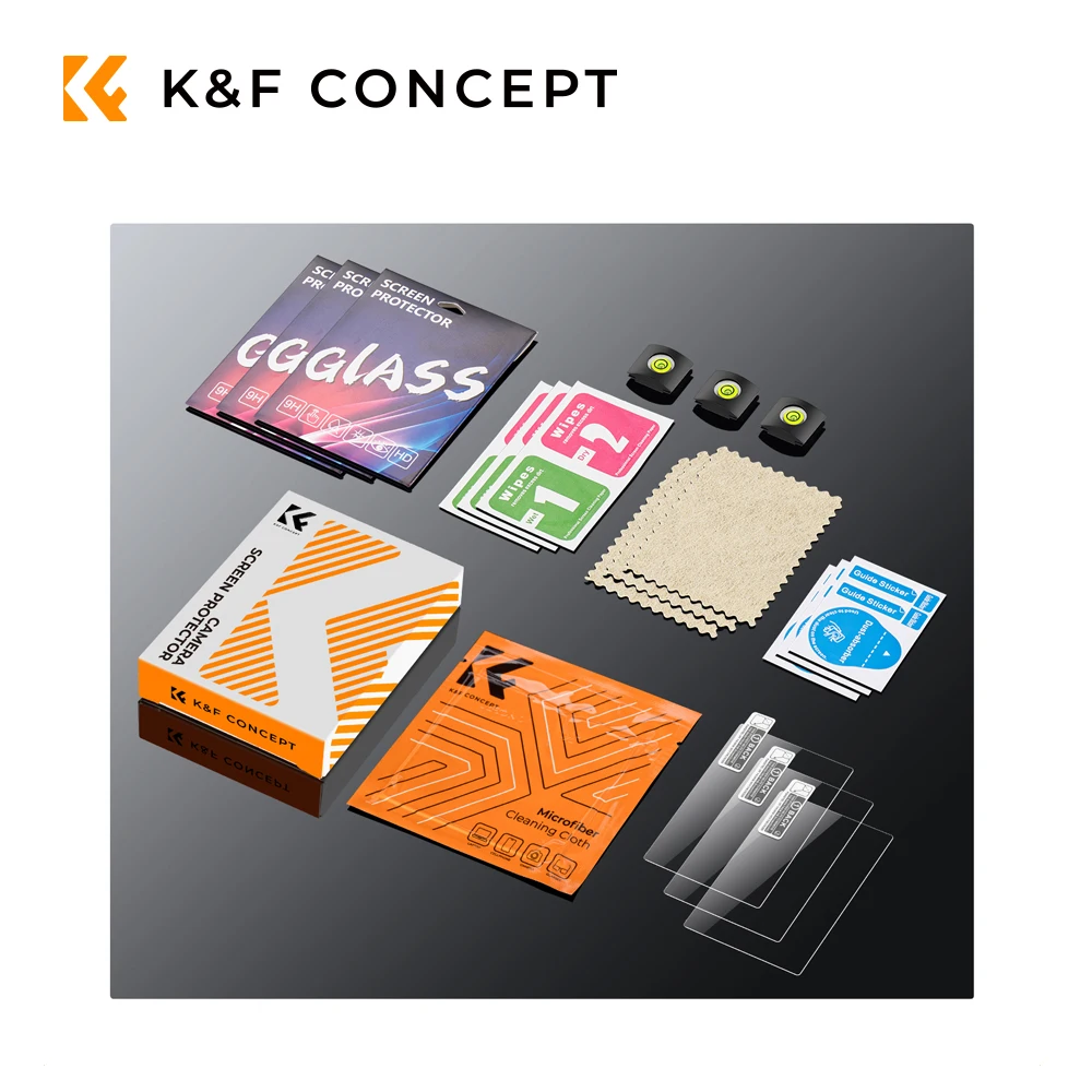 مجموعة ملحقات الكاميرا K&F CONCEPT واقي شاشة * 3 مع الحذاء الساخن * 3 لسوني A9، A7III، A7R II، 7II، 7S II، A9II، A7R III، A1،