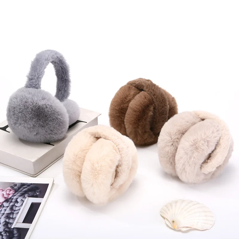 Cute Bowknot Faux Fur Earmuffs for Girls Warm Fluffy Winter Ear Warmers Sweet Fashion Accessory