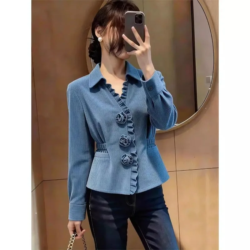 Unique, Beautiful, Super Good-looking Top Women's Spring 2026 New French Design Sense Niche Fashion Temperament Long Sleeves