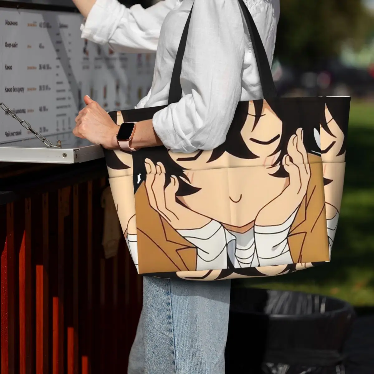 Bungo Stray Dogs Anime Beach Tote Bag Sport Gym Yoga Duffle Large Tote Bag Women Travel Bag Fitness bag
