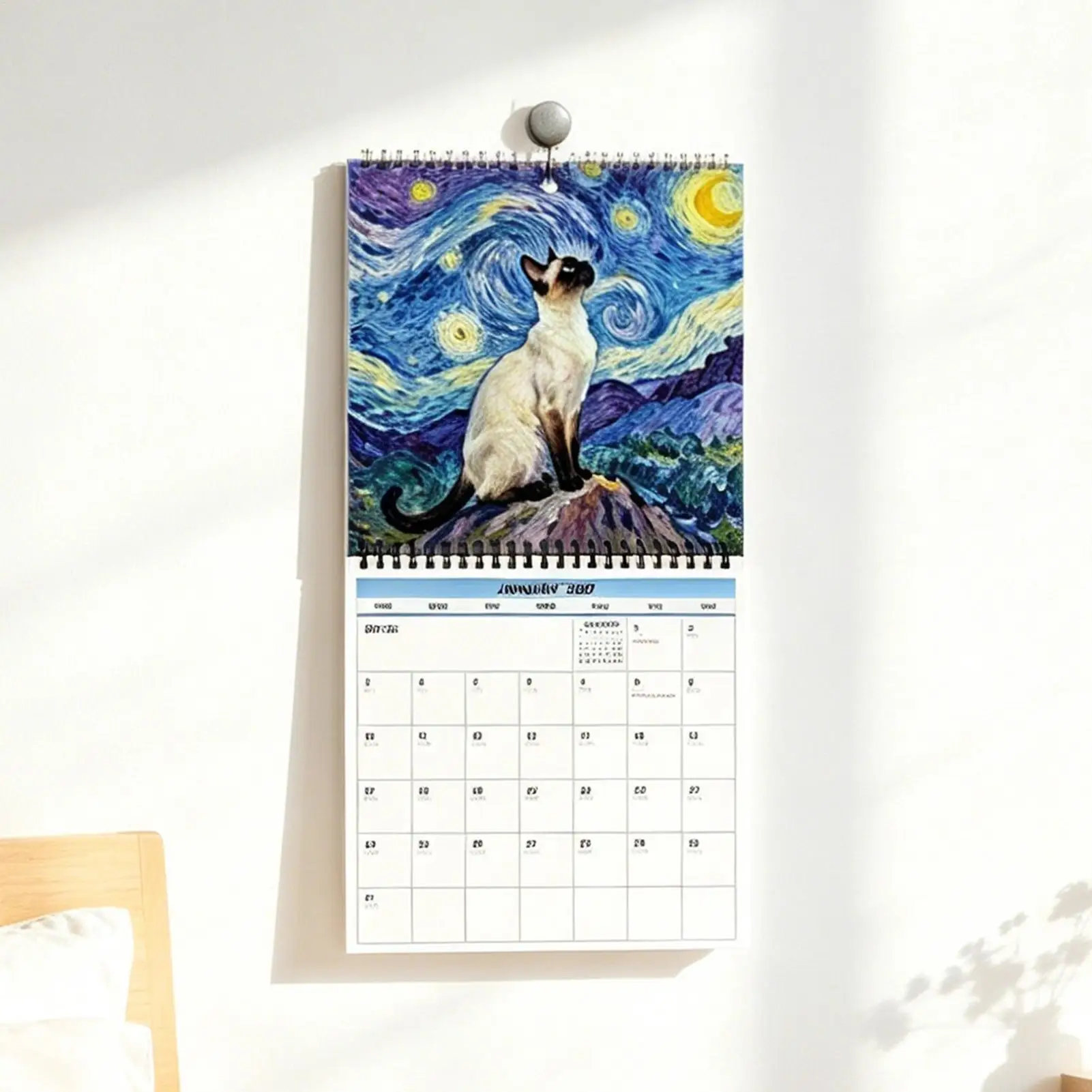 2027 Calendar Maine Coon Wall 12-Month Calendar Home Decoration Planner Hangable Animal Calendar new year gift for friends