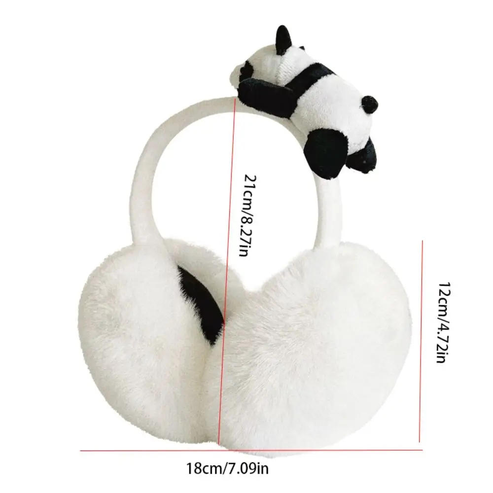 Folding Plush Panda Earmuffs Comfortable Windproof Ear Cap Winter Ear Cover Panda Doll Thicken Foldable Earmuffs Student