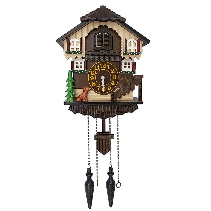 European pastoral children's room cuckoo wall clock creative hour music time clock