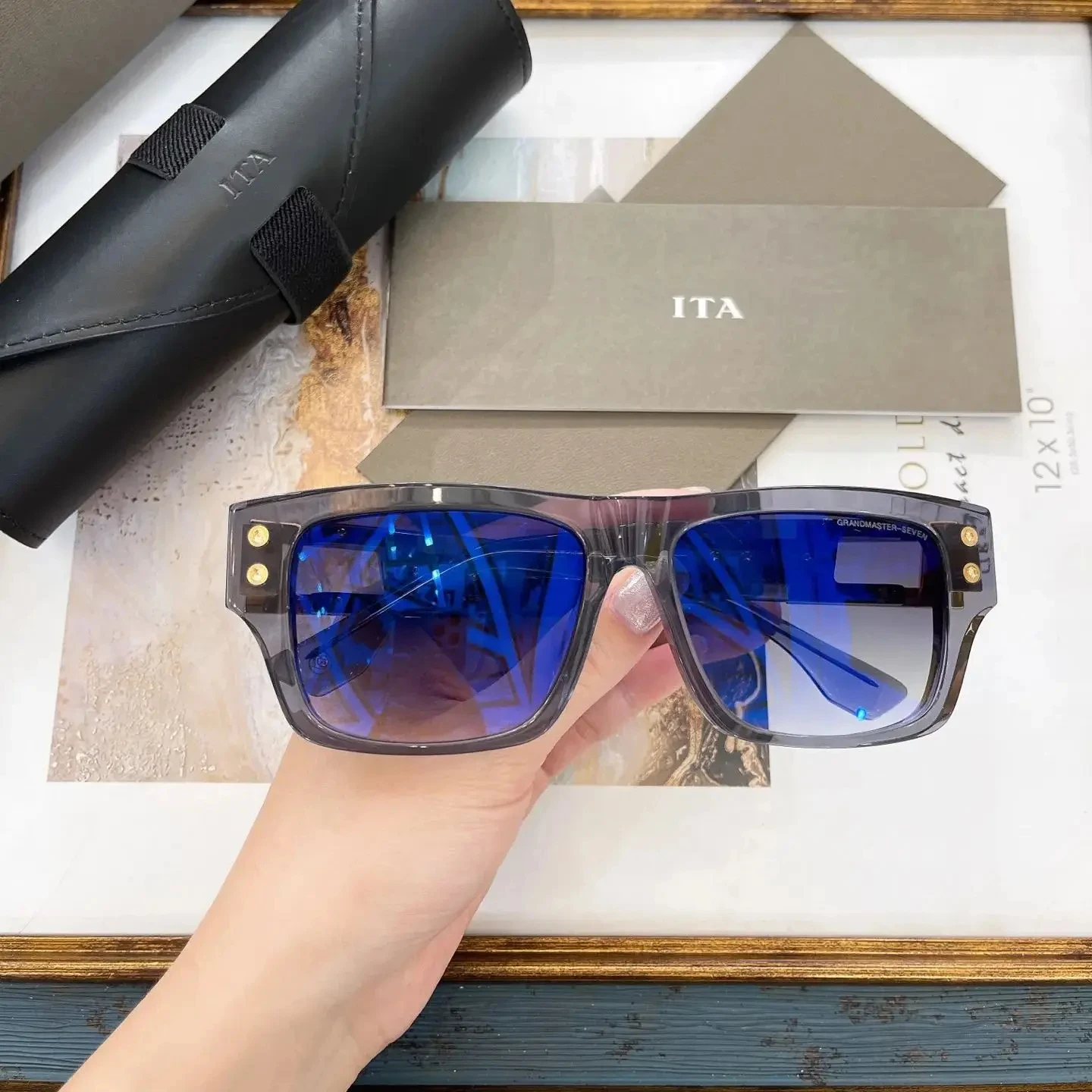 

Новое поступление LUXURYDITA DTS407 UV400 градиент для вождения антибликовые мужские очки классические ретро модные женские солнцезащитные очки высшего качества