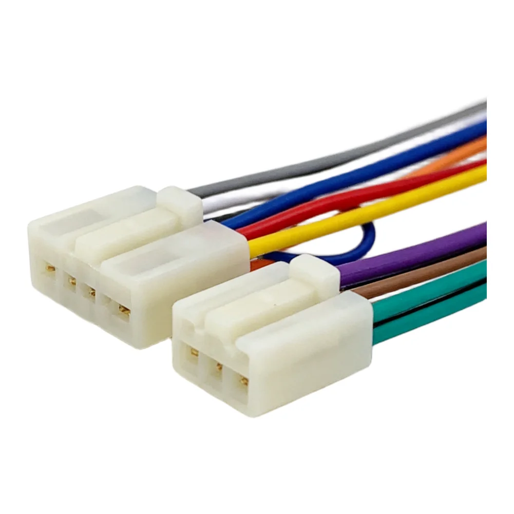 Radio Wiring Harness Adapter for Toyota Vehicles to Support Aftermarket Stereo CD Player Integration with Factory Wiring