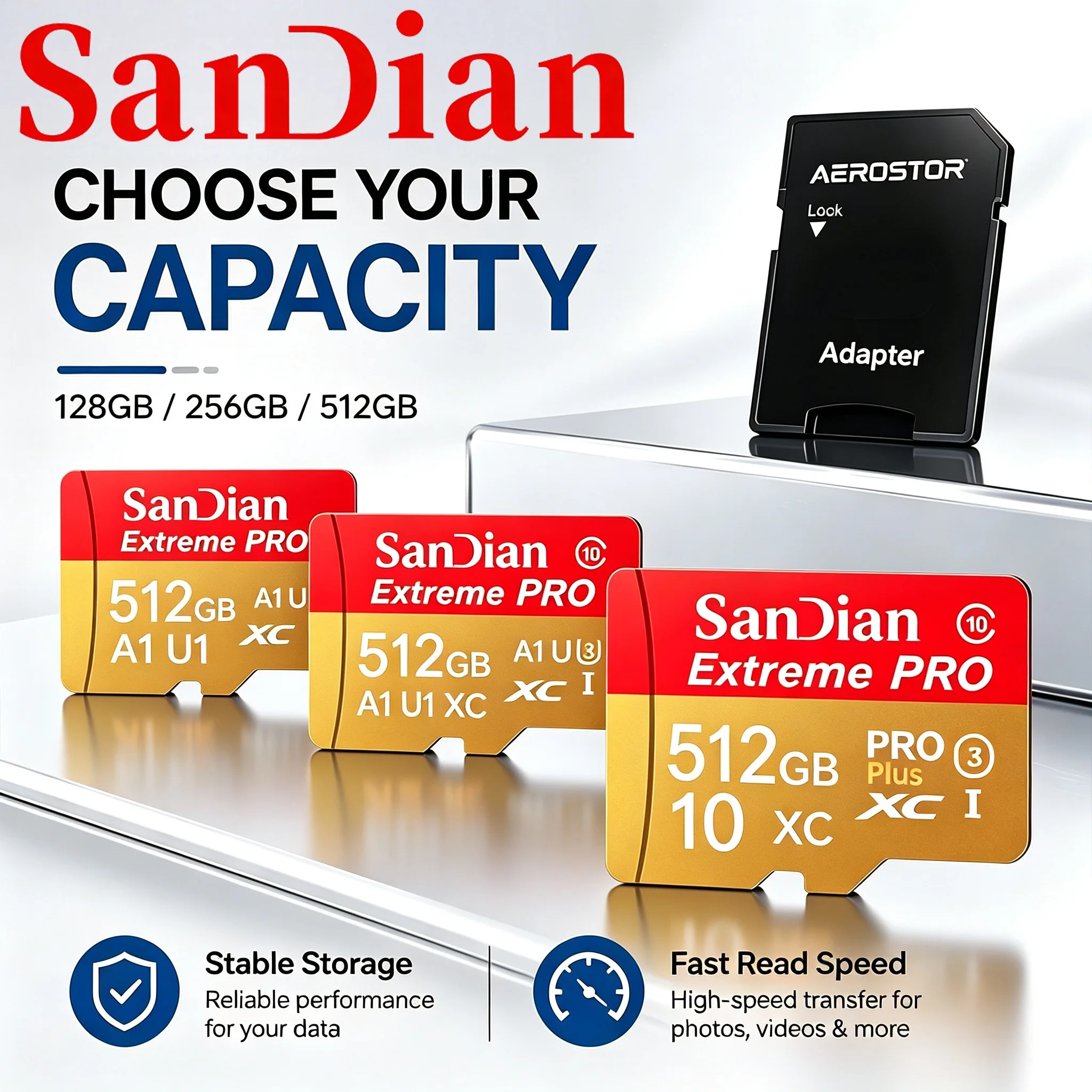 Fast Micro TF SD Card 32GB 256GB 64GB 128GB SD Cards TF Cards Memory Card V10 for Body Camera/Drone/CCTV/E-Reader/MP4 Player