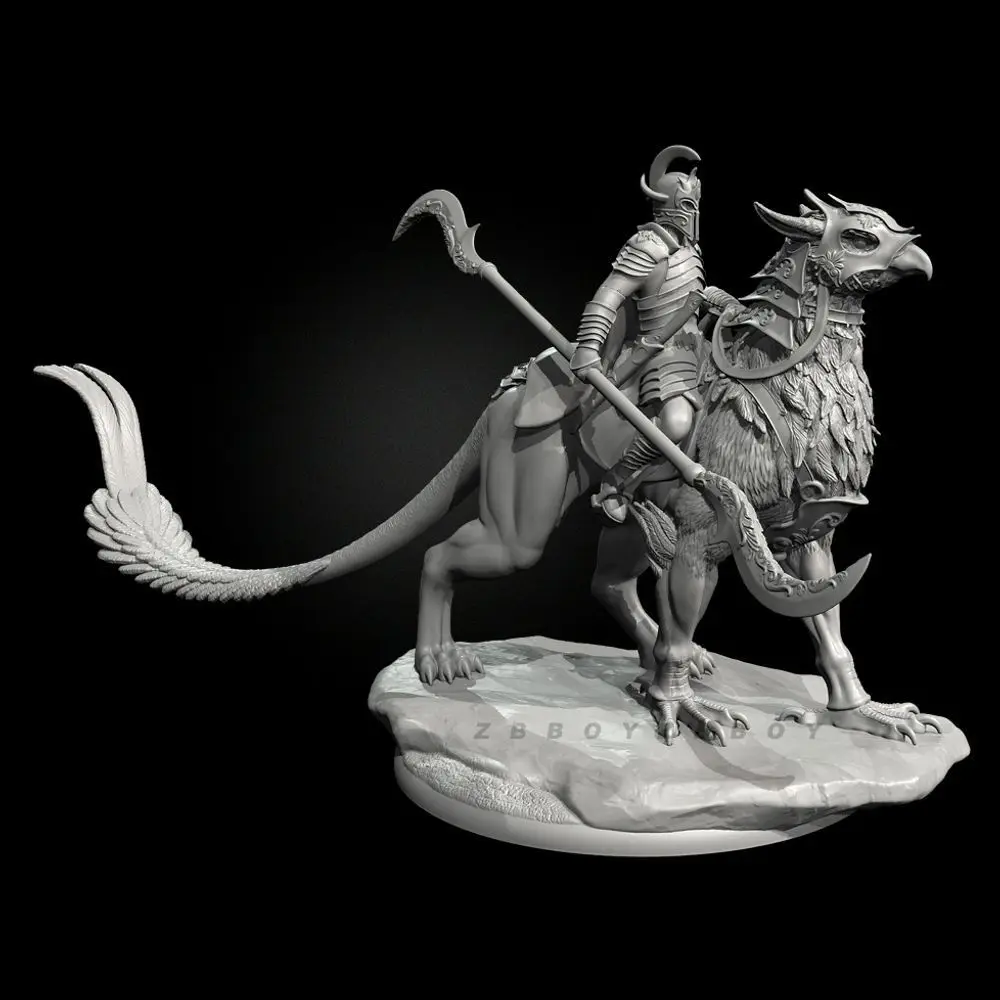 38mm 50mm 75mm Eagle Seal Knight Resin Soldier Assembled Model 3Dprinted DIY Coloring Self-assembly Figurines Miniatures