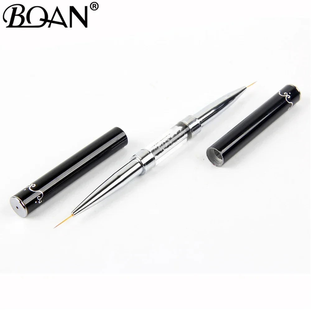 Black Double Head Crystal Handle Drawing Brush for Nail Art