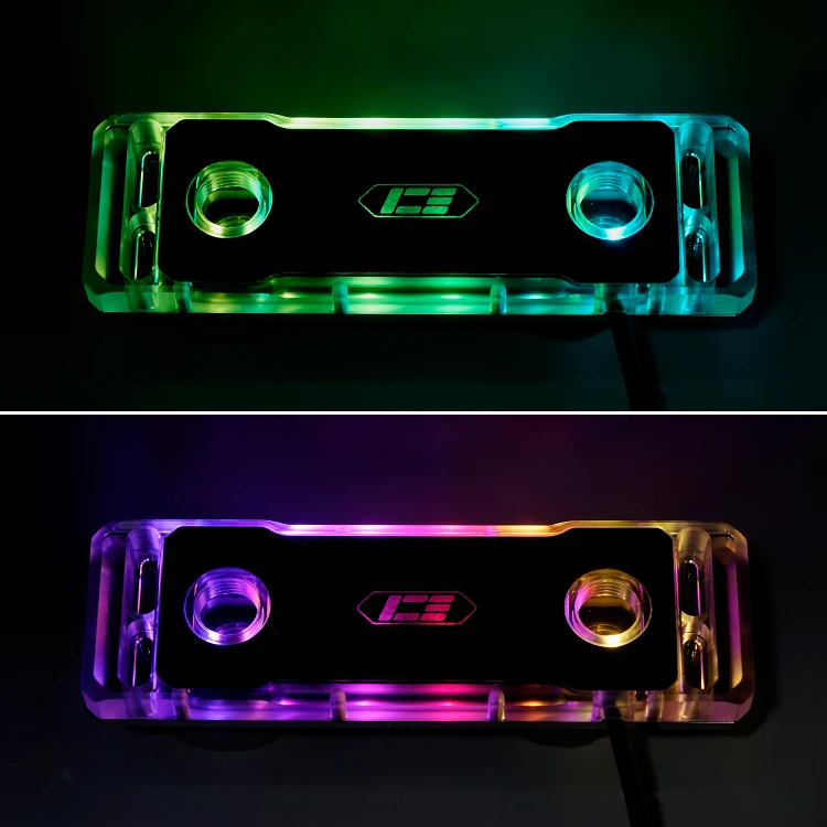IceManCooler 4 Channels Memory Copper Water Block For Computer Water Cooling RAM Cooler ,Included Thermal Pad,aRGB 5V