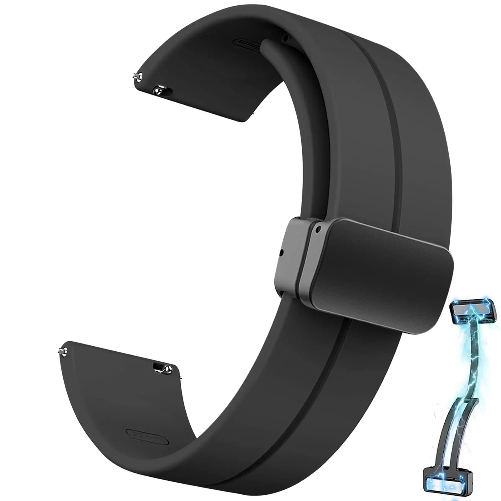 20mm 22mm Magnetic Buckle Watch Strap For COLMI P71 Band For COLMI M42/C81/P81/C61/V68/P68/P73/I28 Ultra Soft Silicone Bracelet
