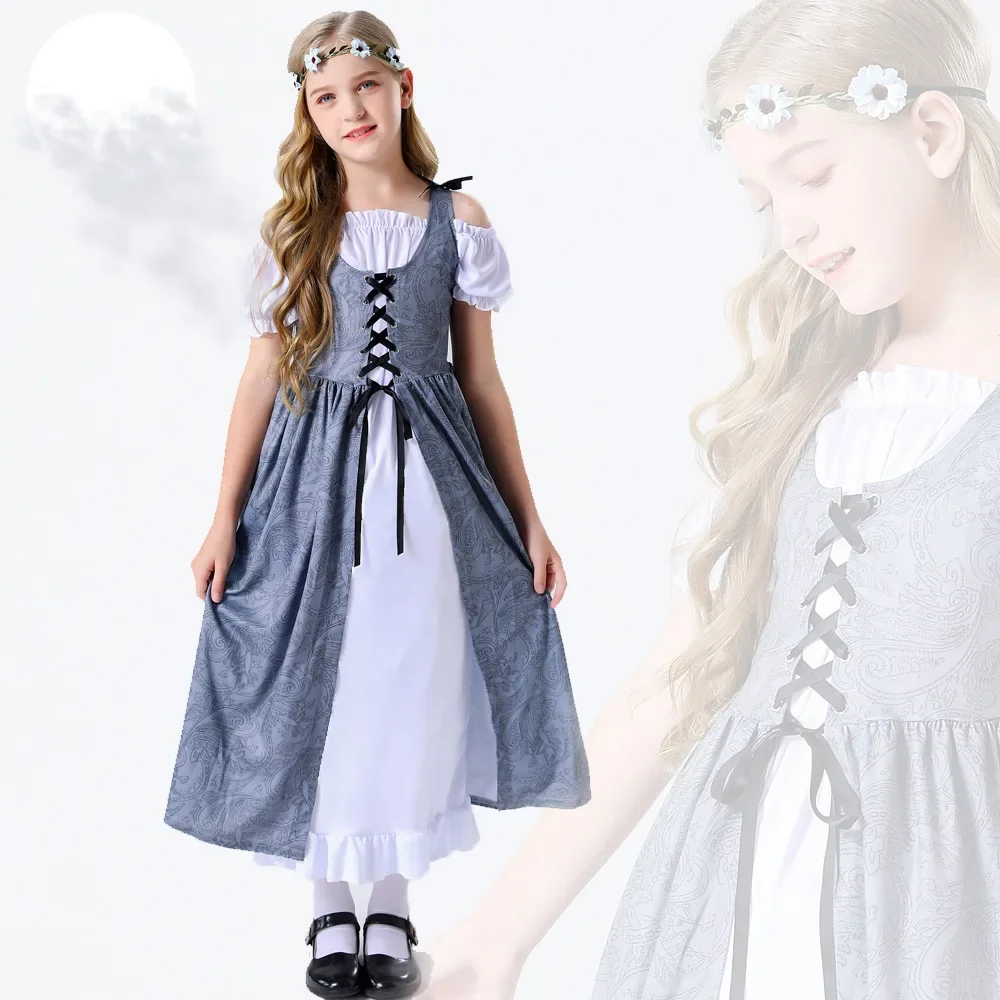 

Children's European Vintage Court Dress Role-Playing Medieval Stage Costume