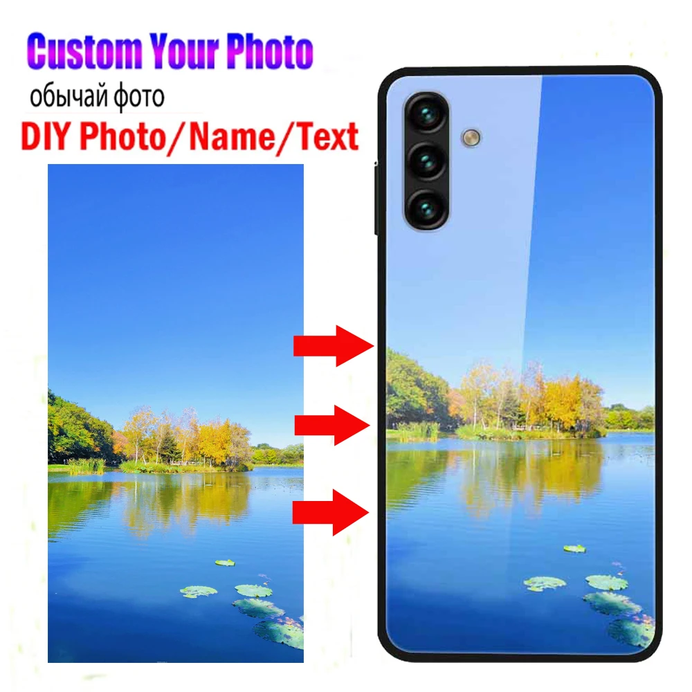 Customized Design Phone Cases for Samsung A14 A13 A34 A54 M23 A25 5G Glass Cover DIY Image Photo Picture Text Soft TPU Fundas