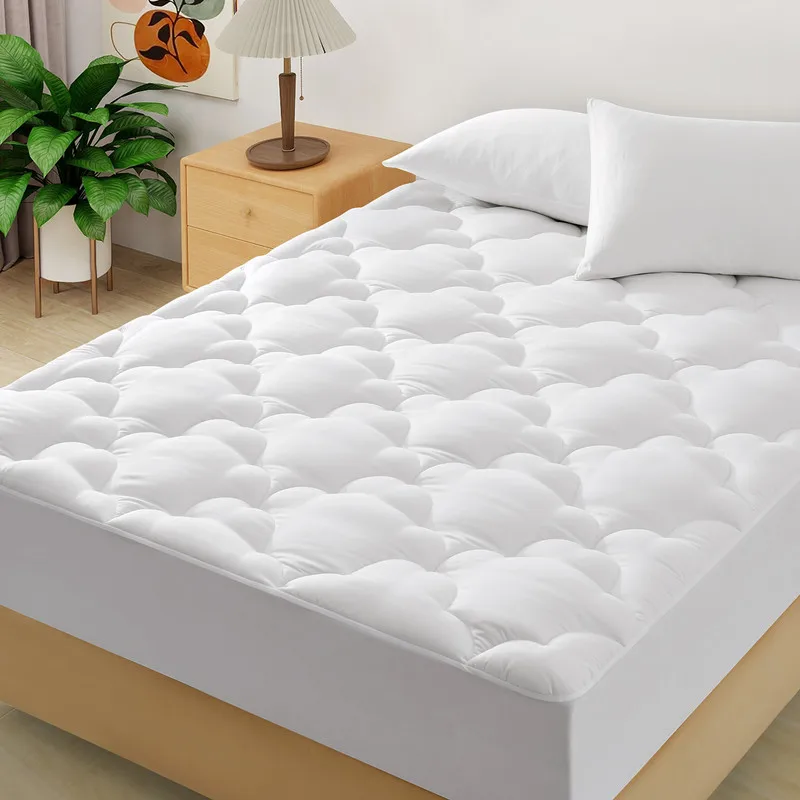 Extra Thick Hypoallergenic Mattress Topper, Soft  Microfiber Filling, Machine Washable, Deep Pocket Overfilled for Comfort