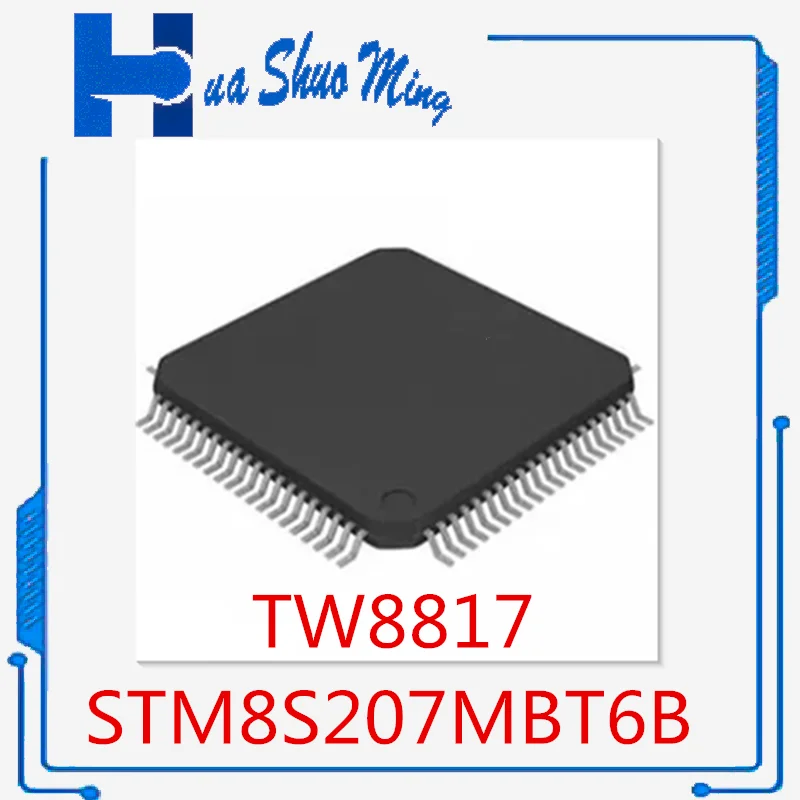 

10PCS/LOT TW8817 TW8817-DETA3-GR STM8S207MBT6B QFP-80