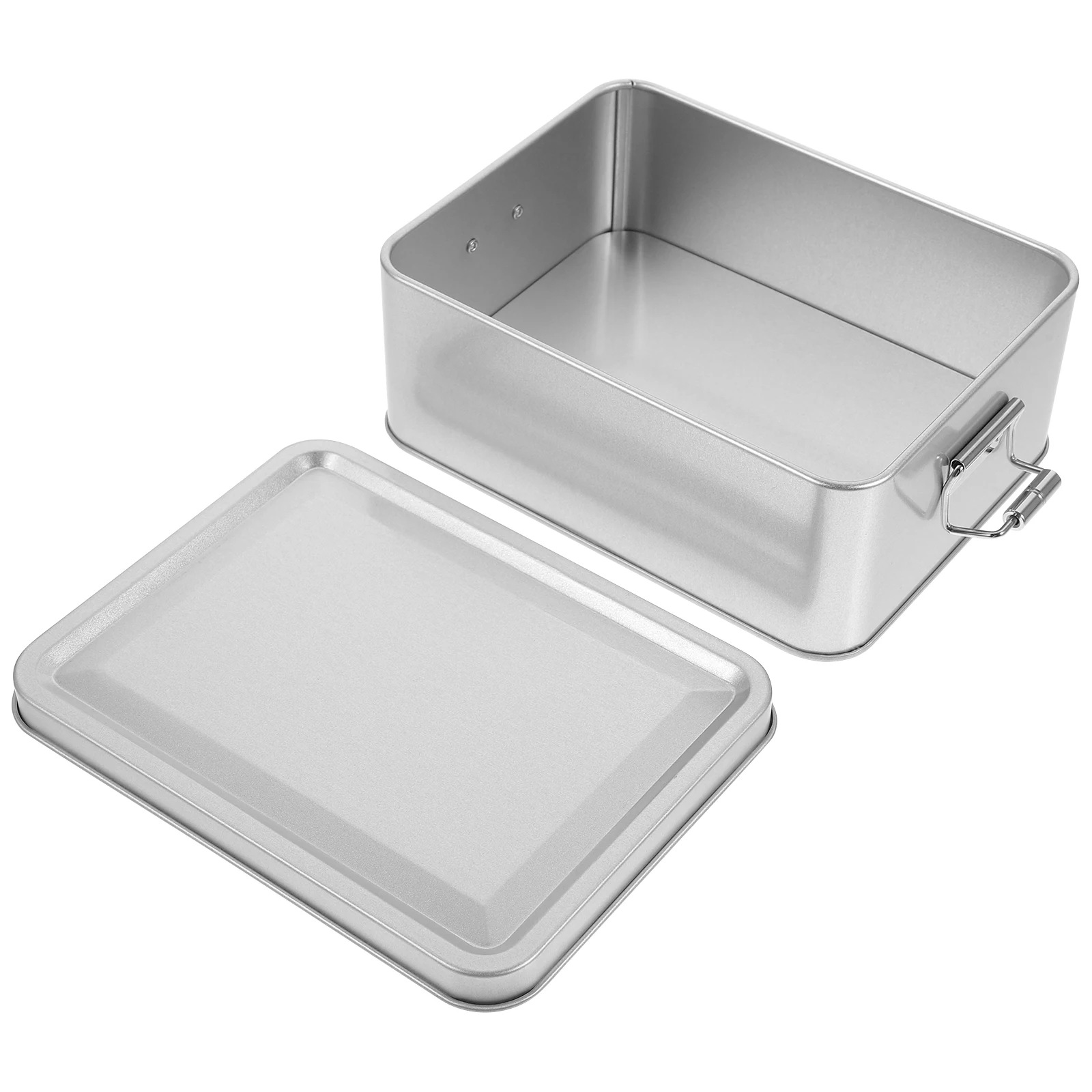 

Silver Medium Tinplate Candy Box Snack Storage Container Cookie Treats Party Favors Small Metal Tin Decorative Storage Box