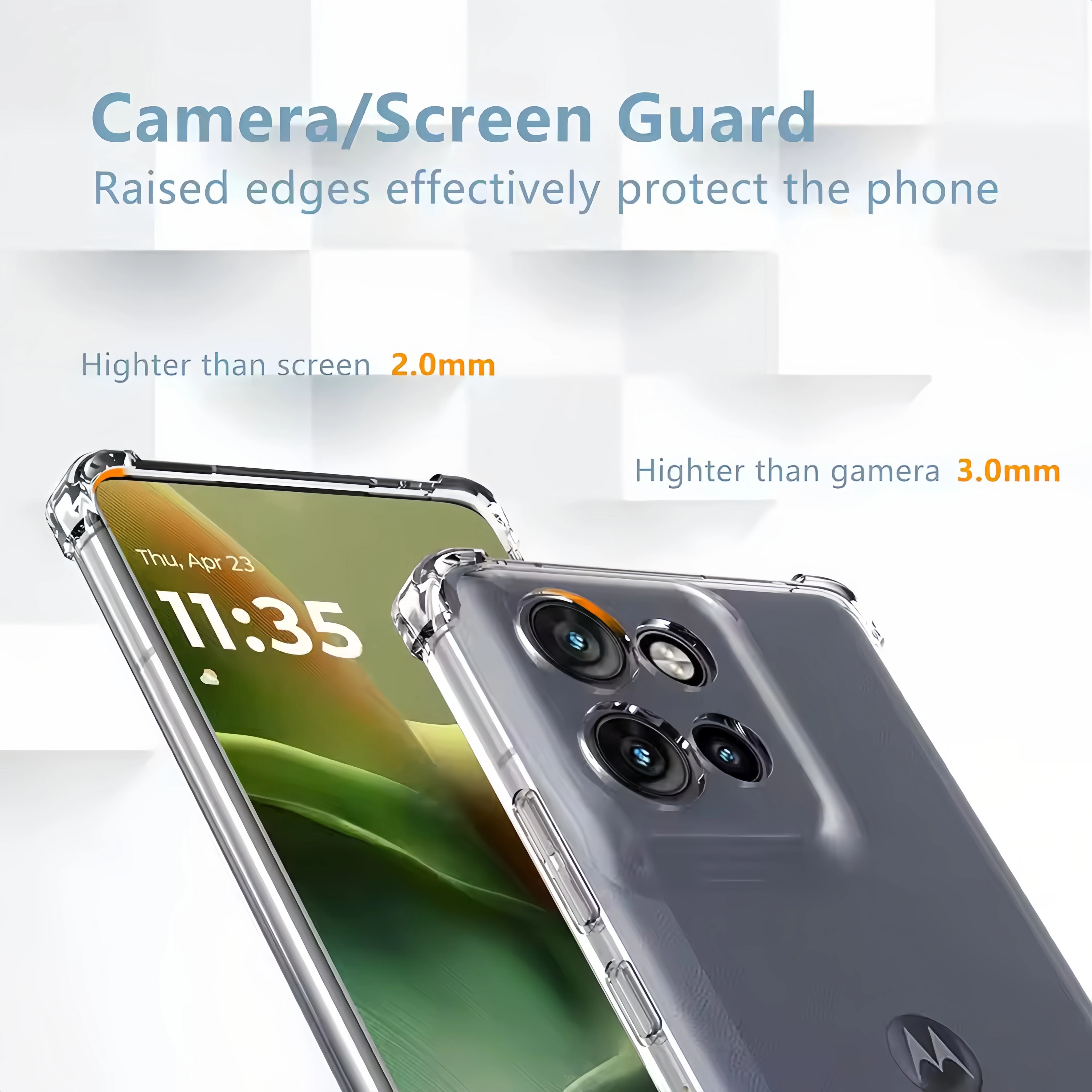 حافظة من البولي يوريثان الوسادة الهوائية المقاومة للصدمات لهاتف موتورولا إيدج 60 فيوجن موتو إيدج 60 برو ستايلس غطاء حماية كابا Fundas Coque #6