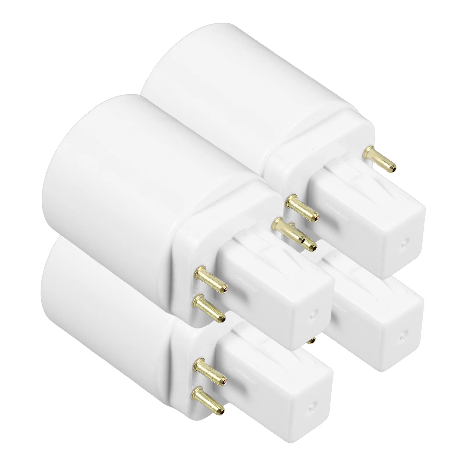 

4pcs G24q to E27 Lamp Holder Converter Durable Plastic LED Light Bulb Socket Adapter for Home Office Heat Resistant