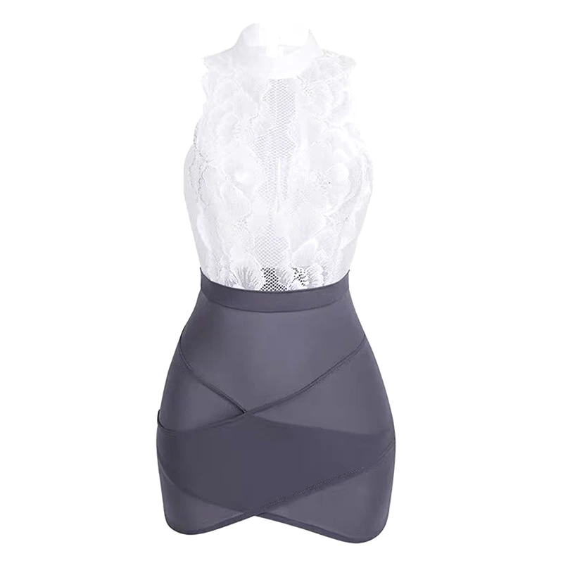 

1PC Ladies Outfit Hollow-Out Lace Bodycon Dress