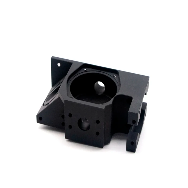

CNC machined anodized aluminum alloy engineering plastic POM/nylon mechanical cavity parts mounting base