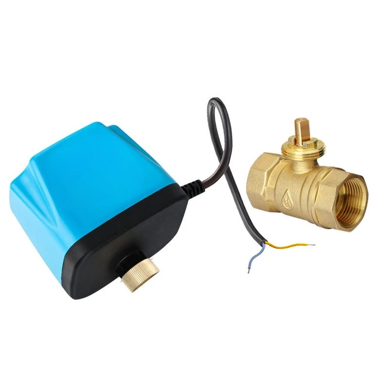 DN15 DN20 DN25 DN32 DN40 DN50 2 طرق 3 طرق DC12V-24V AC220V صمام كروي نحاسي بمحرك 3 أسلاك 2 صمام كروي كهربائي للتحكم