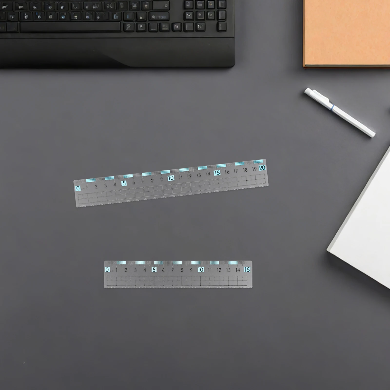 10 PZ 15 cm 20 cm Righello di Plastica Flessibile Trasparente Righello Metrico Con Bordo Ondulato Strumento di Misura Trasparente Per Disegno Disegno