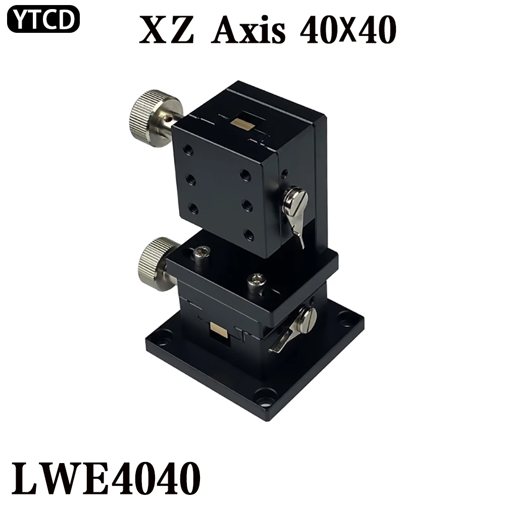 

XZ Axis LWE4040 40*40 Dovetail Groove Sliding Table Manual Platform Rack and Pinion Drive High Precision Knob Fine-Tuning Slide