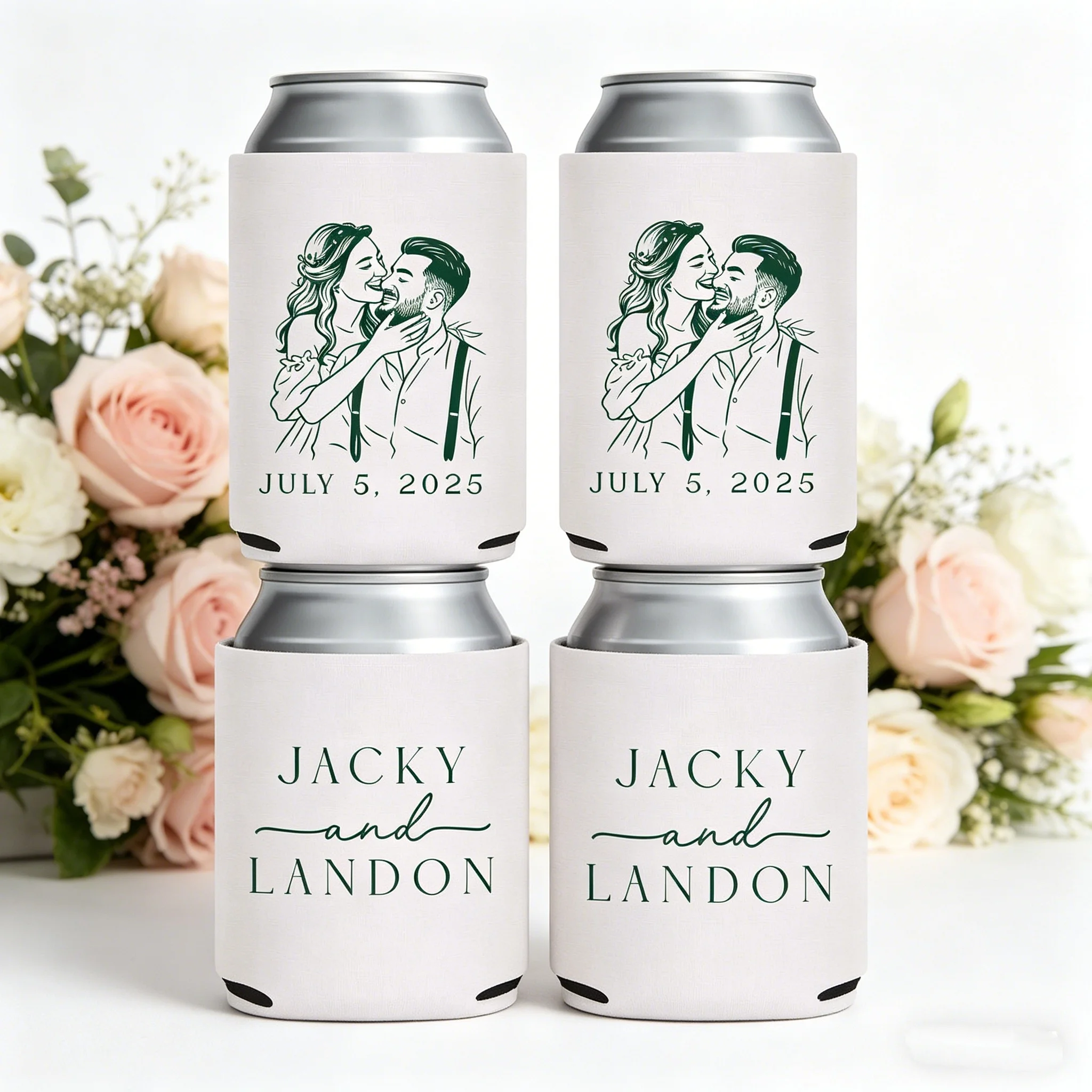 

Персонализированные охладители для банок, индивидуальные держатели для пивных банок, свадебные сувениры для гостей, термоизолированные чехлы для банок для вечеринок