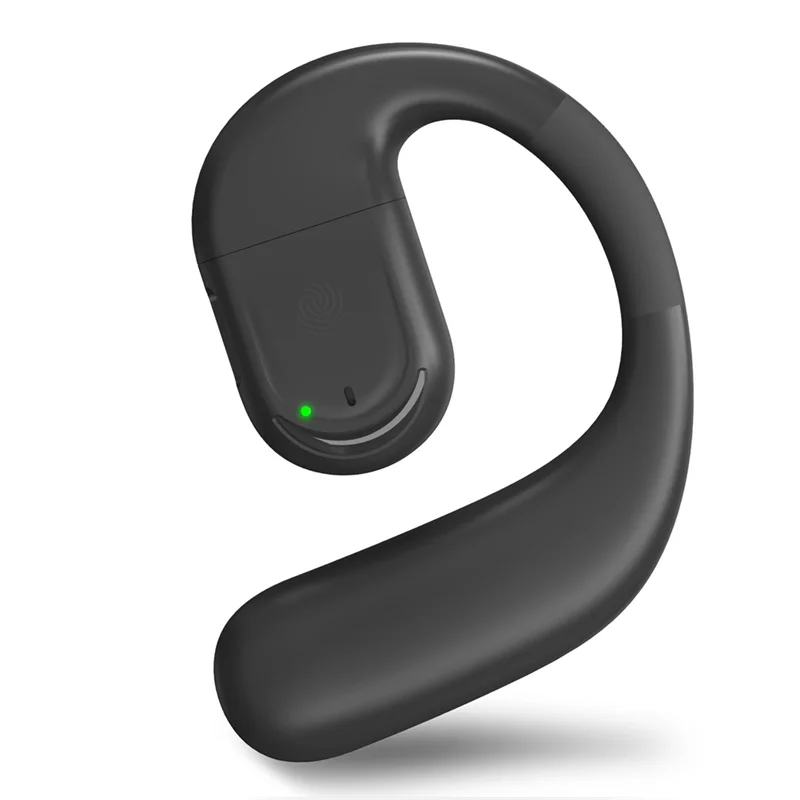 Excellent-New Business Wireless Headset 180° Rotatable Bluetooth 5. 4 Ear-Hook Earphone Air Conduction Touch Control Sports Hifi