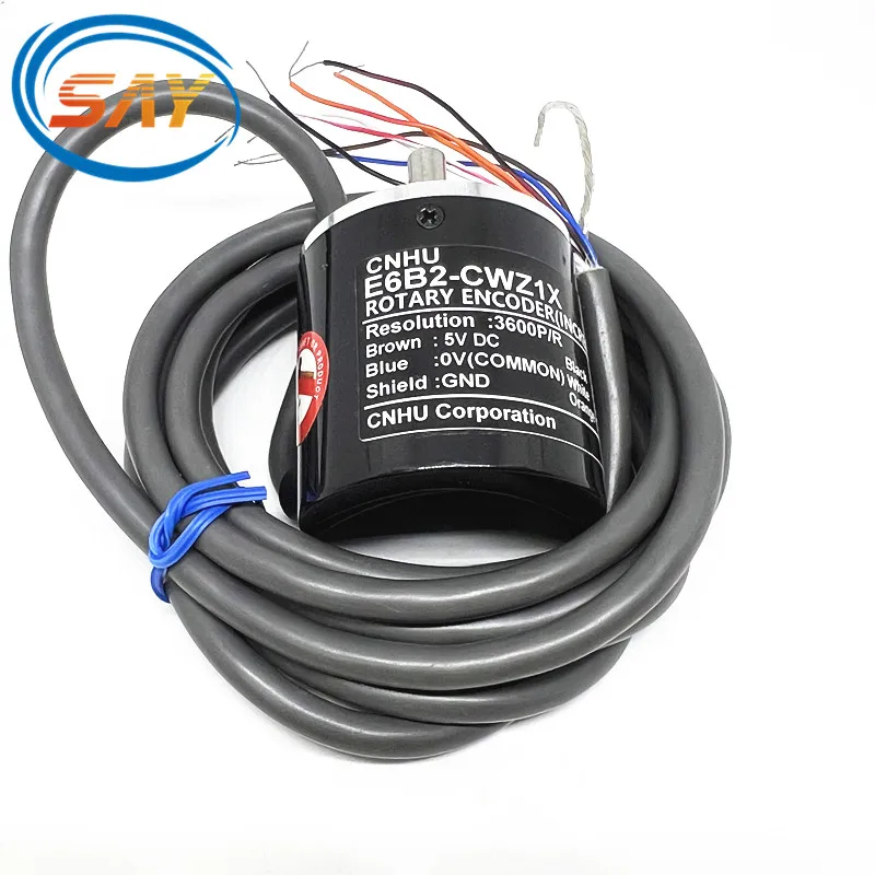 Enkoder Putar E6B2-CWZ6C 100 200 360 500 600 1000 1024 2000 2500P/R 5 hingga 24VDC CWZ5B CWZ1X CWZ3E CWZ5G
