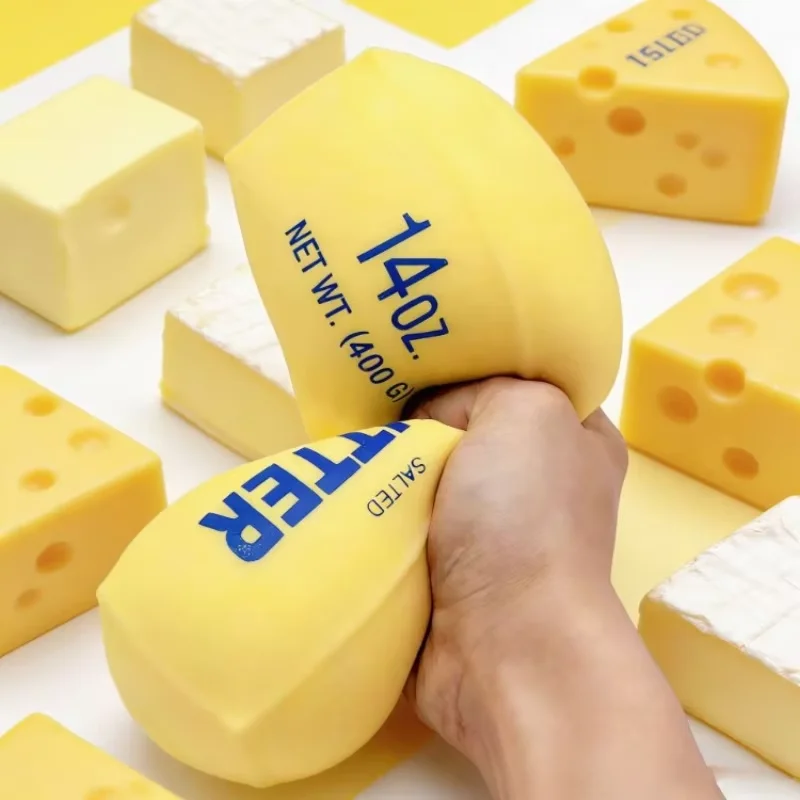 23cm Large Butter Stick Soft Toy with Slow Rebound for Decompression Squeezing Toy for Pressure Release Hand Relaxation Gift Toy
