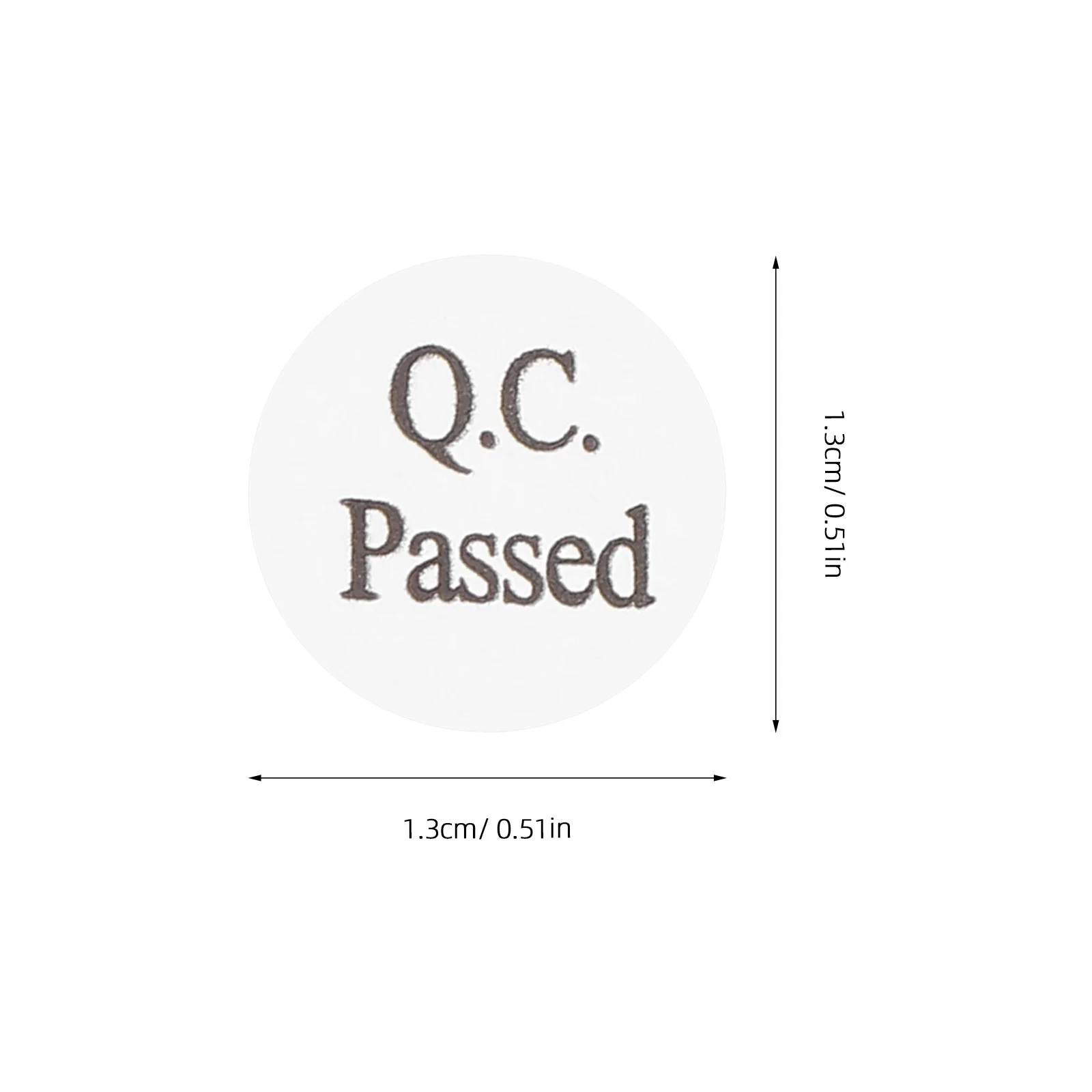 10pcs Qc Passed Labels: Self-Adhesive Round White Stickers For Packaging Inspection Marking Warehouse Organization File Folder