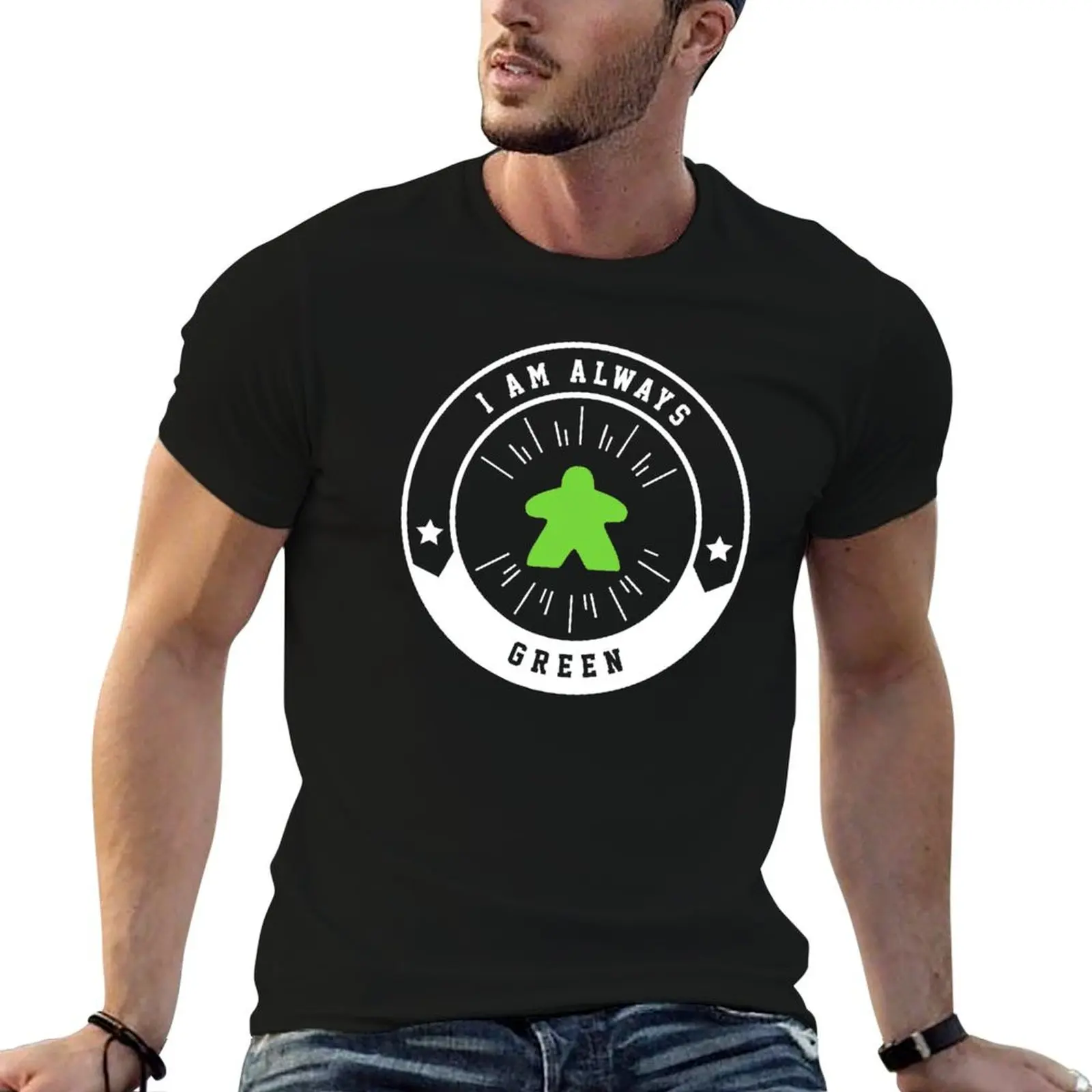 I Am Always Green Meeple - Board Games and Meeples Addict T-Shirt anime tshirt plus size clothes men t shirt
