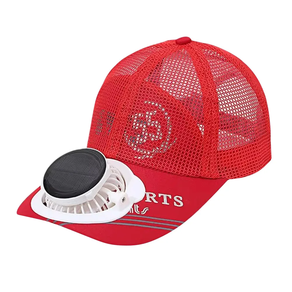 Solar/USB Charging Solar Fan Cap​​ ​​Wide Brim​​ Breathable Sun Hat​​ Lightweight Adjustable Baseball Hat with Fan​​